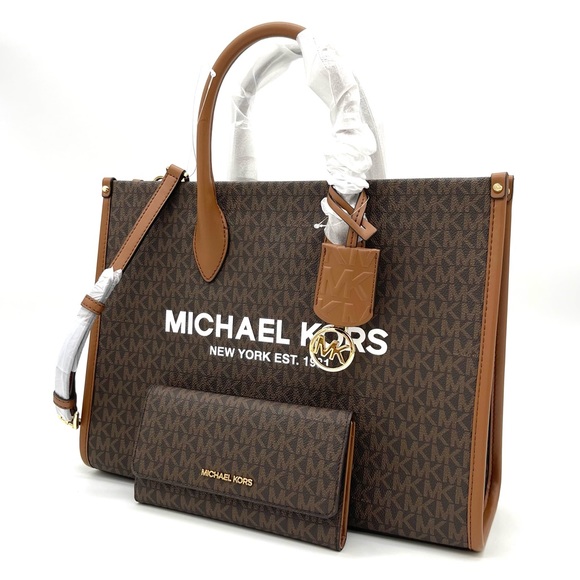 Michael Kors Mirella Medium EW Tote Bag & Trifold Wallet - Picture 3 of 11